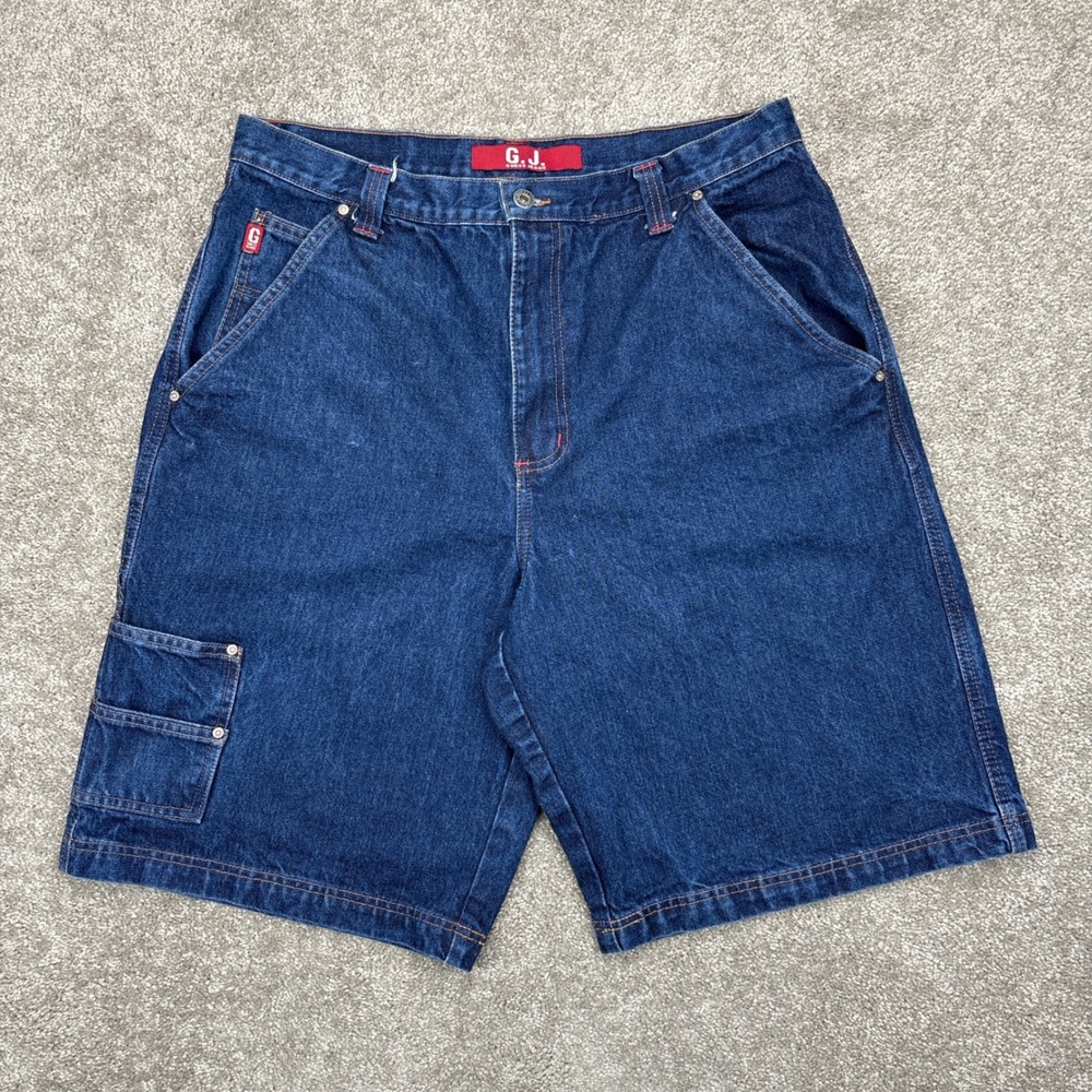 Vintage Y2K Guess Jeans Workwear Carpenter Jean Shorts Jorts Size 36‎ (Fits 34)